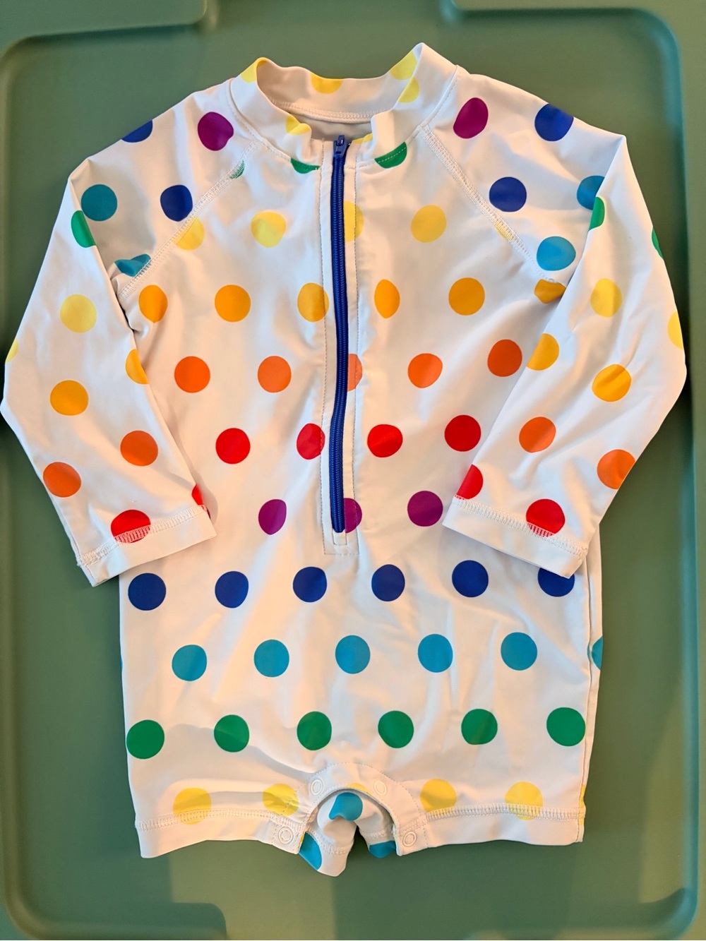 Primary White and Polka Dot One-Piece Swimsuit 12-18months